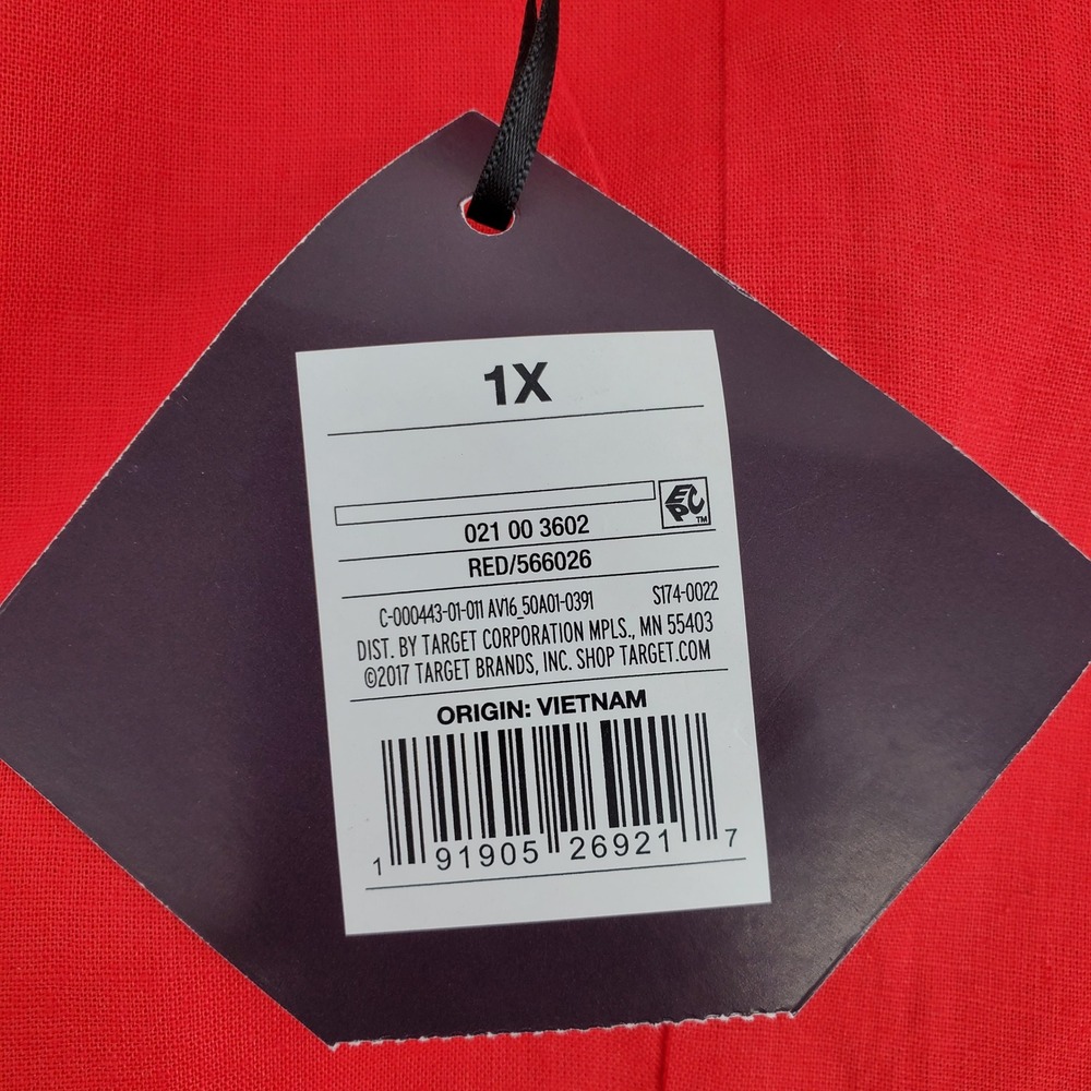 Ava & Viv Womens Plus Size 1X Red Linen Cotton Blend Paperbag Waist Shorts New - Picture 6 of 9